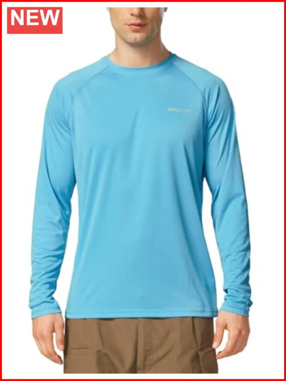 Men's UPF 50+ Long Sleeve Rash Guard Quick Dry 4-Way Stretch UV Protection